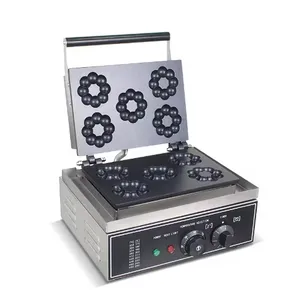 Machine <span class=keywords><strong>à</strong></span> gaufres en forme de fleur, équipement de boulangerie pour snacks, machine <span class=keywords><strong>à</strong></span> gaufres électrique, cinq grilles, four <span class=keywords><strong>à</strong></span> gaufres en forme de fleur de prunier - Product Image 1