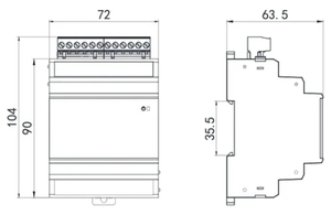 Multi Channels Power Energy Consumption Analysis Multi Function DIN RAIL <b>Ethernet</b> Energy Meter PD194Z-E24E Multi Channels Power - Product Image 1