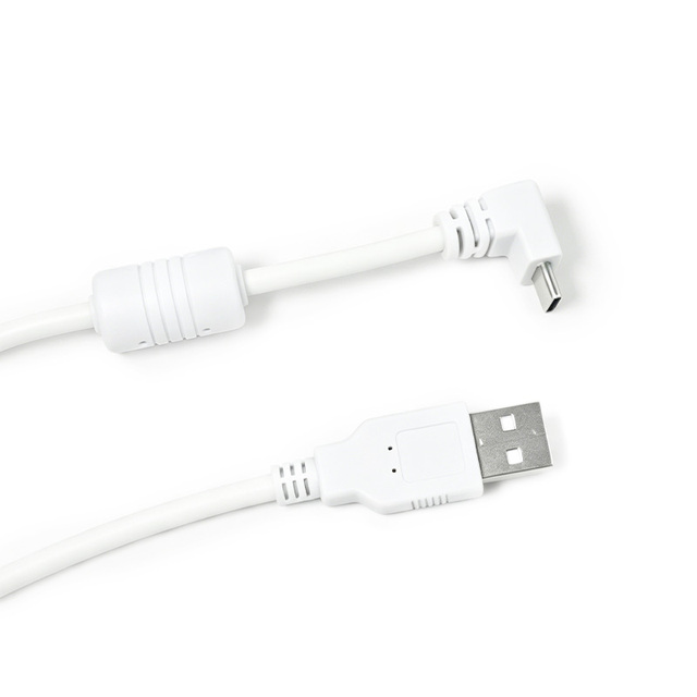 OEM USB 2.0 a Male to USB Type C Male Cable with Ferrite Core 1.8M White PVC Charging Data Cable
