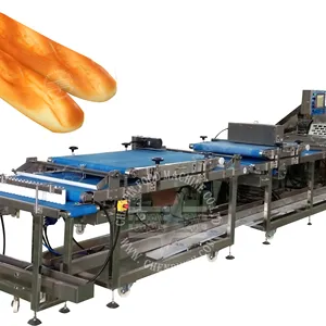 Máquina de fabricación de pan baguette francesa automática, línea de producción para industrias de panadería, máquina de modelo de nuevo estilo de alta calidad