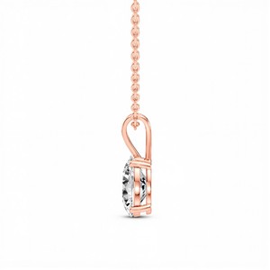 Elegante Collar con Colgante de Diamante Cultivado en Laboratorio para Mujer con Piedras de Claridad VVS VS y Color EF en Plata de Ley 925 - Product Image 2