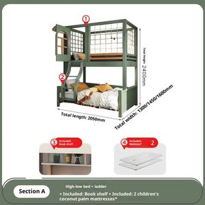 2025 Full Solid Wood Modern Children's Boys' Bunk <b>Bed</b> Two-Layer Princess Castle Tree House Bedroom <b>Bed</b> - Product Image 6