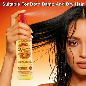 Après-shampoing sans rinçage à l'huile d'argan 250 ml en gros – Traitement capillaire fortifiant, brillant et démêlant pour cheveux secs, abîmés et colorés - Product Image 3