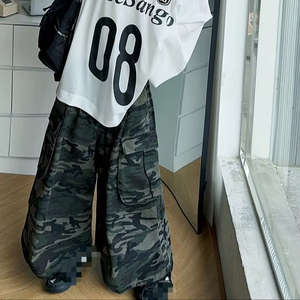 <span class=keywords><strong>Pantaloni</strong></span> mimetici corti lavati da ragazza alla moda Hip Hop estivo - Product Image 1