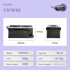 Alpicool 2020 Nuevo Producto Serie <span class=keywords><strong>TWW</strong></span> Refrigerador para Auto con Ruedas y Asa - Product Image 4