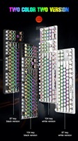 Keyboard mekanis punk T75 keyboard multi perangkat keyboard retro portabel keyboard tahan air usb dengan trackpad