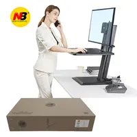 Kuzey bayou NB S80 17-32 ''Sit-Stand iş istasyonu tv sürgülü standı raf masaüstü masa LCD monitör montaj