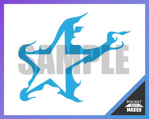 สติ๊กเกอร์ไวนิลอะคริลิคสีดำลายตัวละคร Rock Shooter แบบ OEM ODM - Product Image 4