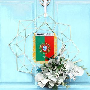 Bandera de <span class=keywords><strong>Portugal</strong></span> para Colgar en el Coche, 4x6 Pulgadas, Poliéster con Borla Dorada, Resistente a la Decoloración, para Interior de Vehículos y Decoración Festiva - Product Image 5