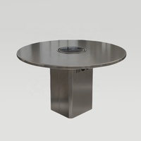 Ensemble de mobilier de restaurant en acier inoxydable de style industriel, thème commercial cartes et canapés, pour salons de thé, hôtels et cafés