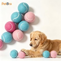 Petora - Ballon de tennis pour chien et chat de haute qualité avec logo personnalisé, jouet interactif en caoutchouc durable et écologique pour le divertissement des animaux de compagnie