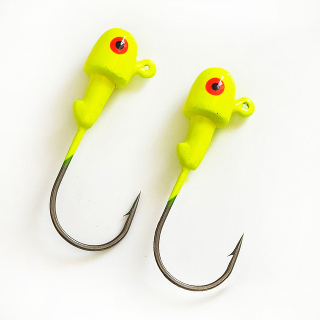 Wholesale Single Hook Jig Head in 1g 2g 3.5g 5g 7g 10g 14g 20g Factory Custom Colors Double Eyes for Bass Crappie Fishing