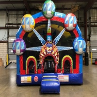 Vente en gros WINWAY : Combo château gonflable commercial en PVC et grande roue, taille personnalisable, pour locations événementielles