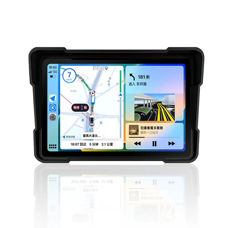 display speedometer motorcycle navigator gps carplay 5 inch smart sensor android led auto with camera lightweight portable