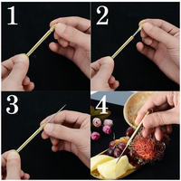 Bouteille de cure-dents réutilisable super multifonctionnelle et fourchette à fruits pour le camping et la randonnée