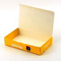 Boîtes à sushi en papier kraft recyclables jetables, format personnalisé, gaufrage, pelliculage mat, emballage alimentaire