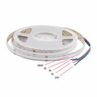 Lampu Strip LED COB RGBW Fleksibel DC24V 12mm 784Leds/m, Warna Putih Hangat Merah Biru, Pencahayaan Linear Tira untuk Ruangan Bar UL, Promo CART Hot Sale