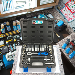 Tùy Chỉnh OEM Dụng Cụ Cầm Tay Bộ 32-Mảnh Ổ Cắm 1/2 Và 53-Mảnh 1/4 Ổ Cắm Trường Hợp Túi Hộp Lớn Nhỏ Cờ Lê Công Cụ - Product Image 3