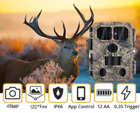 Nouvelle caméra de chasse sans fil 4K à détection de mouvement pour la faune en extérieur, contrôle par application, connexion Wi-Fi, visualisation en direct