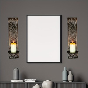 Support mural créatif en fer forgé à motif ajouré pour <span class=keywords><strong>bougie</strong></span>, ornement décoratif de style moyen-oriental - Product Image 3