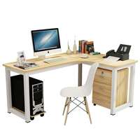 Bureau d'angle en bois pour ordinateur de bureau, table en forme de L