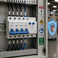 Disjoncteurs miniatures RCBO à courant nominal 32A avec protection contre les arcs électriques, en cuivre, capacité de coupure 6kA, montage sur rail