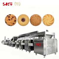 Ligne de production entièrement automatique de biscuits fourrés à la confiture HG, machine à fabriquer des biscuits fourrés à la confiture avec système de remplissage de crème, CE ISO
