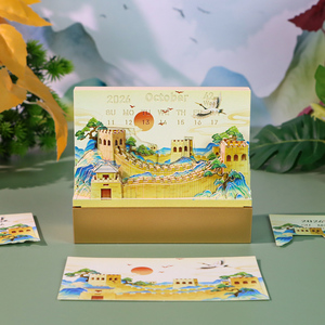 Bloc-notes 3D <span class=keywords><strong>calendrier</strong></span> personnalisé le grand mur bloc-notes papier signet papeterie décoration de bureau cadeau d'anniversaire de noël pour les enfants - Product Image 2