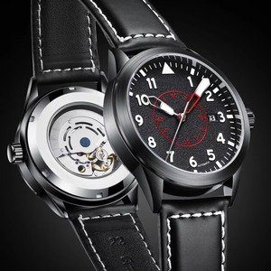 Reloj de Pulsera de Lujo para Hombre, Correa de Cuero, Acero Inoxidable, Luminoso, Impermeable, Mecánico Automático - Product Image 6