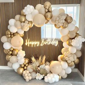 Kit Arco di Palloncini Oro Sabbia Retrò di Lusso, Set Decorativo per Feste di Compleanno, Palloncini con Coriandoli per Eventi e Sfondi per Feste - Product Image 5
