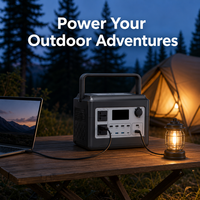 Station d'alimentation portable LiFePO4 1000W, générateur solaire extérieur avec chargeur sans fil 15W, onduleur MPPT pour le camping, les camping-cars et les situations d'urgence
