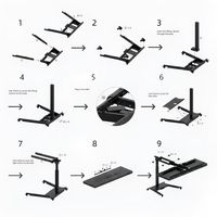 Support de panneau LED intelligent réglable en hauteur SREST-L avec 3 préréglages de mémoire et télécommande sans fil pour la rééducation corporelle OEM