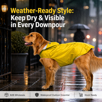 Imperméable pour chien avec capuche et protection du ventre, veste de pluie réfléchissante pour animaux de compagnie, pour Corgi, Teddy, chiens de taille moyenne et grande, pour l'extérieur