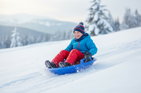 Sports d'hiver Remorqueur à neige gonflable en plastique résistant au froid Banana Boat Sled for Children All Mountain Eco-Friendly Family Winter