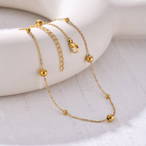 สร้อยคอสแตนเลสแบบเรียบง่ายทันสมัยสำหรับผู้หญิงพร้อมจี้สร้อยคอแบบกลมประดับกระดูกไหปลาร้า - Product Image 3