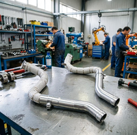 Tuyau d'échappement en acier inoxydable Tuning pour Mercedes-Benz C63/C63S AMG W205 4.0T 2015-2024, Downpipe Race Free Flow en stock