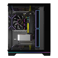 Boîtier PC de bureau Micro-ATX Ruix Carnival S2, vente en gros, tour moyenne, anti-collision, verre trempé, vue complète, pour jeux