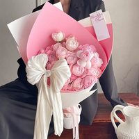 Nouvel arrivage 2026 : Tissu satiné effet neige ondulé pour bouquets de fleurs, décorations de nœuds DIY pour fleuristes, soie authentique à l'éclat chatoyant