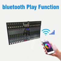 GAX-ET16 Console de mixage professionnelle 16 canaux avec réverbération de sortie, sortie unique, Bluetooth, peut être utilisée pour les bars et les DJ