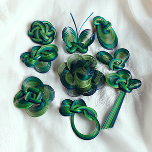 Handcrafted Bamboo Brooches Earrings Hair Clips Butterfly Flower Design Traditional Chinese Wedding Accessories Anji Origin - Product Image 1