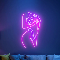 Enseignes néon LED en acrylique personnalisées « Lady Sexy Rose » pour salon, barbier, bar, fête, décoration murale