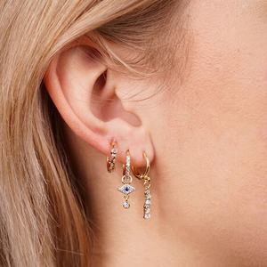 Aretes de Aro CANNER de Plata de Ley S925 con Circonitas de Colores, Diseño Simple y Personalizado, 9mm, Joyería Creativa para Mujer - Product Image 5