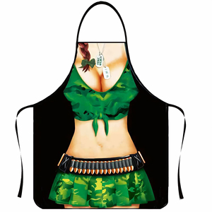 Divertido <span class=keywords><strong>Delantal</strong></span> de <span class=keywords><strong>Bikini</strong></span>, <span class=keywords><strong>Delantal</strong></span> Creativo con Estampado Sexy, <span class=keywords><strong>Delantal</strong></span> sin Mangas para Cocinar, Resistente al Agua y al Aceite - Product Image 3