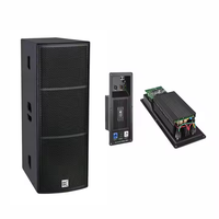 Kotak Speaker Dual 15 inci DJ, sistem Speaker Line Array sistem suara DJ