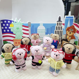 Orsacchiotto Teddy ISLAND con Autorizzazione Globale, Logo Personalizzato, Peluche con Collare Rosa e Maglietta Blu - Product Image 3