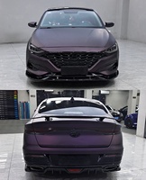 Vente de liquidation B2B, film de protection de carrosserie pour voiture ultra mat 55 pieds, violet magique à noir, vinyle PVC anti-rayures, film de changement de couleur pour automobile