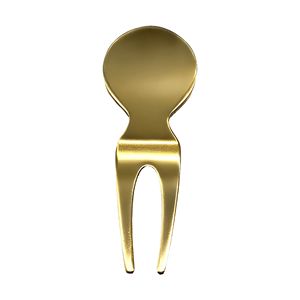 Outil de réparation de divots de golf en métal argenté durable avec marqueurs de balle, conception pratique en forme de fourche, option de logo personnalisé pour usage extérieur - Product Image 2