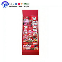 Support d'affichage en carton pliable et rotatif pour promotion en supermarché, idéal pour les cartes cadeaux et de vœux