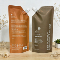 Sac à bec verseur liquide de qualité alimentaire personnalisé, sac en plastique réutilisable de 100 ml, emballage de poche à bec verseur pour savon liquide lavé à la main