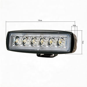 Barre lumineuse LED 18W à faisceau combiné spot et large, lampe de travail auxiliaire pour camion, SUV, VTT, UTV, moto, 4x4, <span class=keywords><strong>tracteur</strong></span> – Vente directe usine - Product Image 3